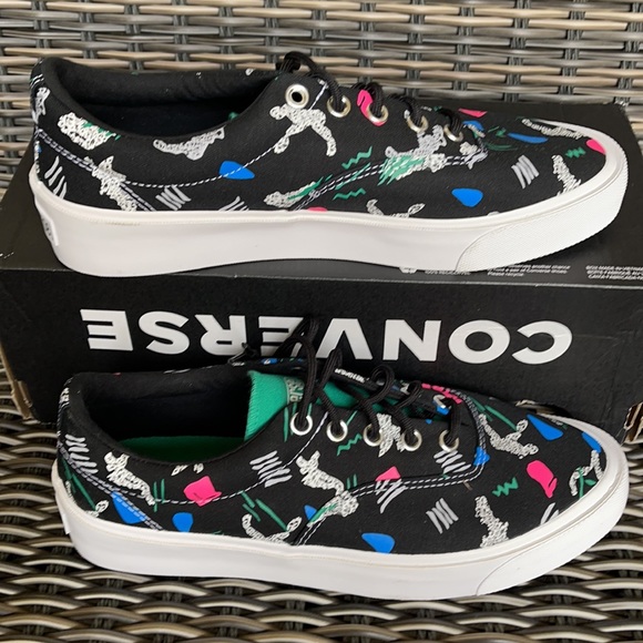 Converse Skid Grip CVO OX Archive Print - Black/Court Green/White MEN`S - Picture 2 of 16